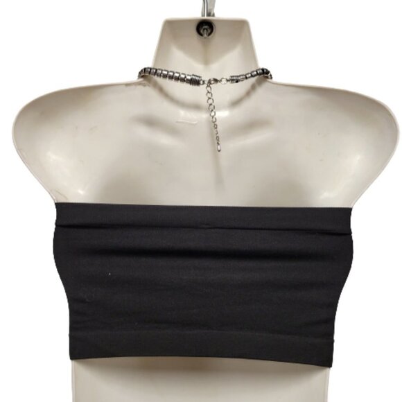 Sexy Tube Top with padded bra, Front Zip Bandeau - One Size - New - Picture 3 of 6